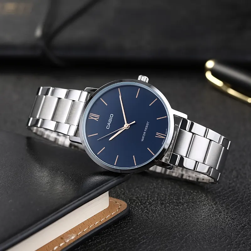 Casio Enticer  LTP-VT01D-2B Blue Dial Ladies Watch